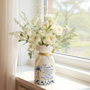 To My Daughter Happy Mother's Day - Personalized Bloom Vase - Gift For Daughter, Gift For New Mom, Mother's Day Gift