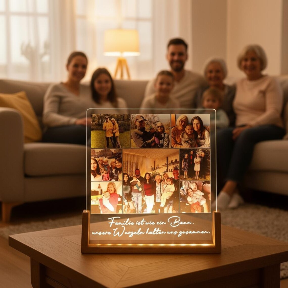 Custom Photo Night Light, Picture LED Light, Photo Collage Light, Picture Frame, Memorial Photo Night Light, Anniversary Gift, Valentines Day Gift