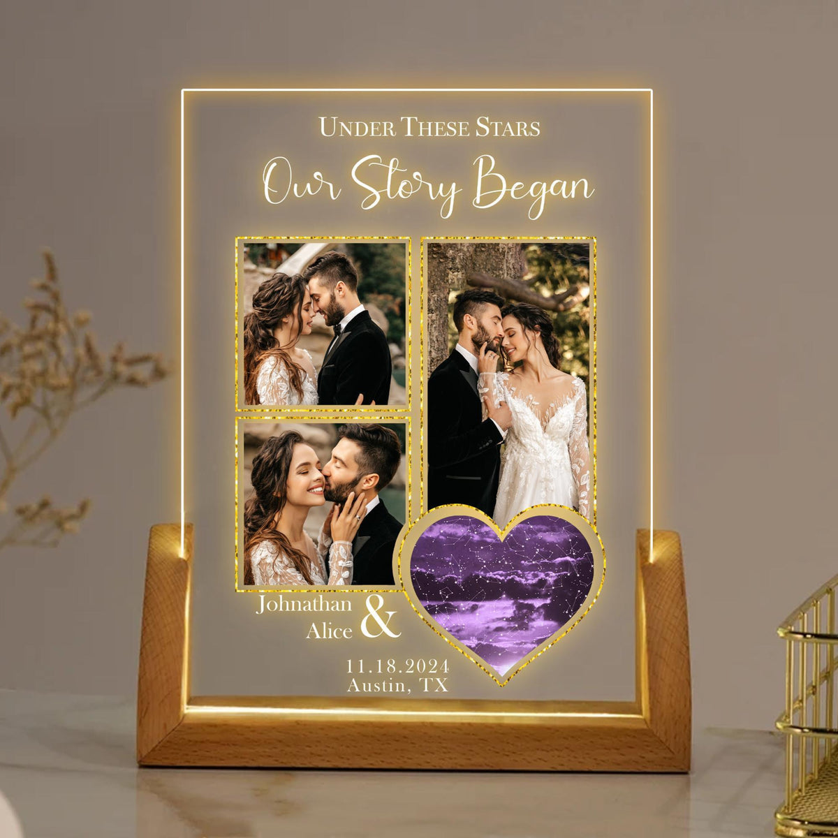 Personalized Photo and Star Map Night Lights, Star Map By Date Night Light, Custom Couples Gift, Valentines Anniversary Gift