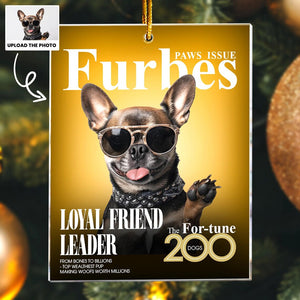 Personalized Pet Christmas Ornament, Custom Furbes Pets Magazine Ornament, Personalized Dog Photo Ornament, Pet Lovers, Christmas Gifts