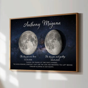 The Love And Memories You Left Behind Galaxy Background - Personalized Canvas - Memorial Gift, Condolence Gift For Your Loved One