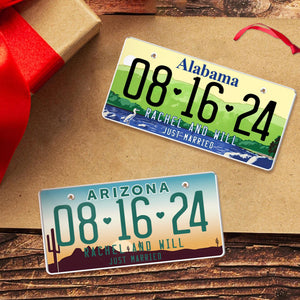 Personalized Married License Ornament, Custom Drivers License Ornament, Couple Christmas Ornament, Married Ornament Gift, Newlywed Gift