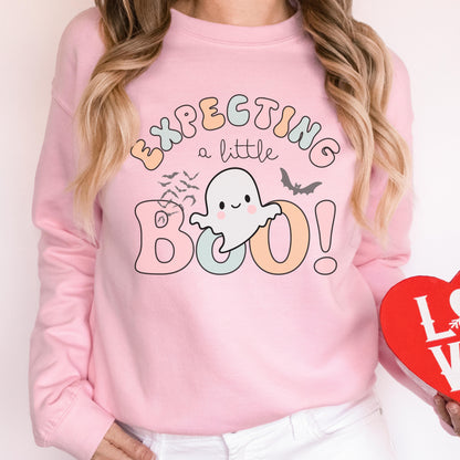 Expecting a Little Boo Sweatshirt, Fall Baby Announcement Shirt, Fall Maternity T-Shirt, Halloween Pregnancy Sweatshirt, Expecting Mom Gift