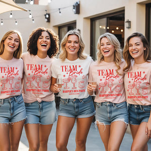 Team Bride Bridal Party Shirts - Personalised Matching Shirts