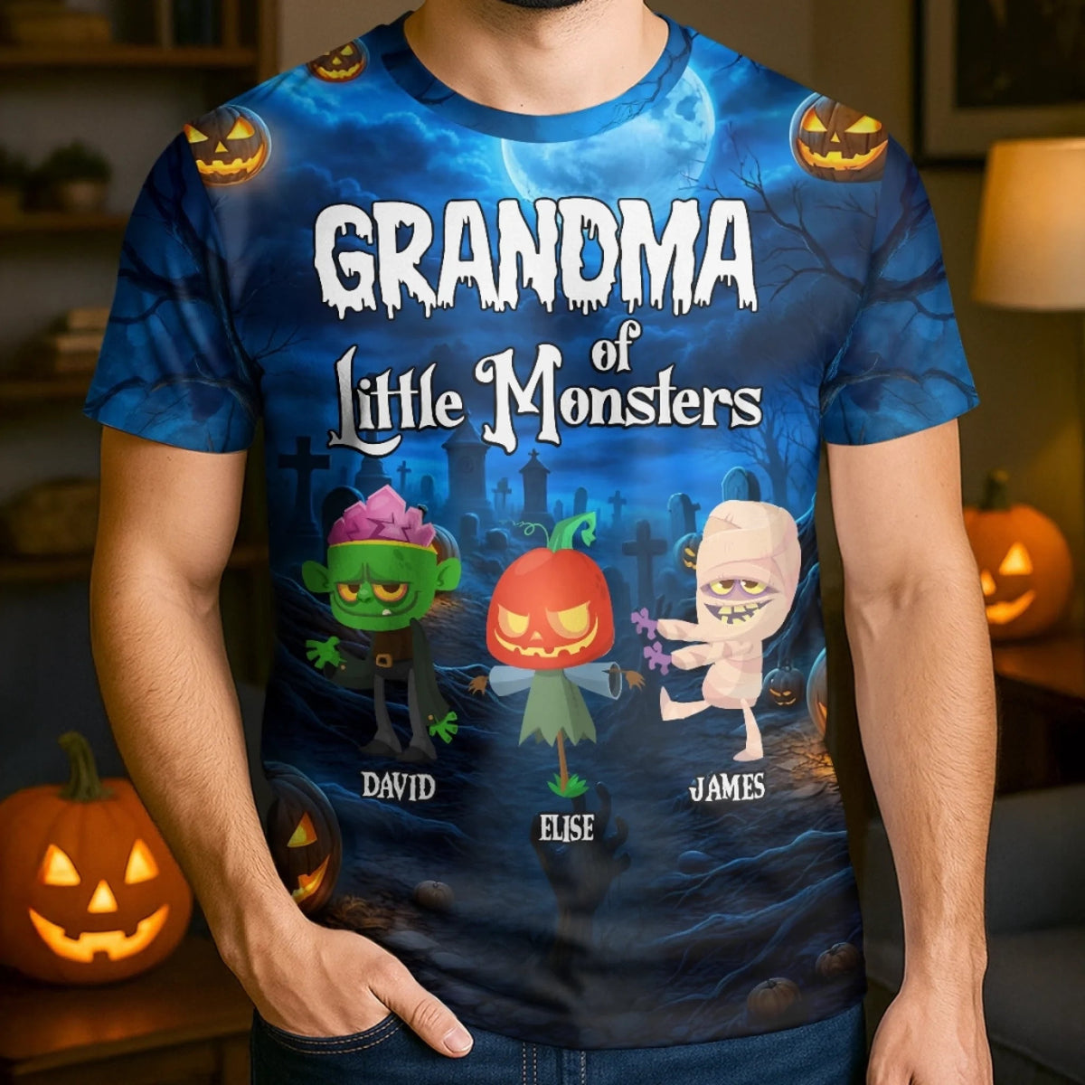 Spooky Season Vibes - Personalized 3D Apparel - Halloween Gift For Mom Grandma, Nana & Kids