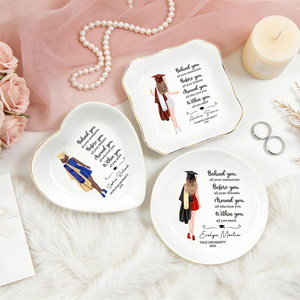 Personalized Graduation Jewelry Dish, Ceramic Graduation Ring Holder, Trinket Tray For Daughter, Custom Graduation Gift For Her, Class of 2026
