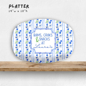 Mahjong Personalized Platter, Game Night, Mahjong Gifts, Mahj Girls Party Decor, Mahjong Dessert Plate