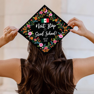 Mexican Floral Graduation Topper, Cap Decoration For Graduation 2026, Latina Graduation Gift