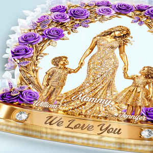 3D Effect Mom We Love You - Personalized Custom Shaped Acrylic Plaque