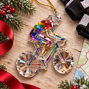 Personalized Bicycle Christmas Ornament - Custom 3D Ornament Keepsake Gift for Cycling Enthusiasts and Cyclists