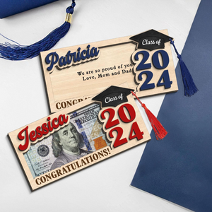 Graduation Gift For Her Him, Custom Money Gift Holder, Class Of 2025 Gift, Cash Gift Holder, Custom Name Money Holder, Grad Gift