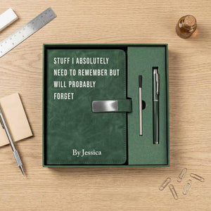 Personalized Funny Sarcastic Notebook For Coworker, Gag Gift White Elephant Exchange Gift, Meeting Notebook Set, Custom Office Humor Present
