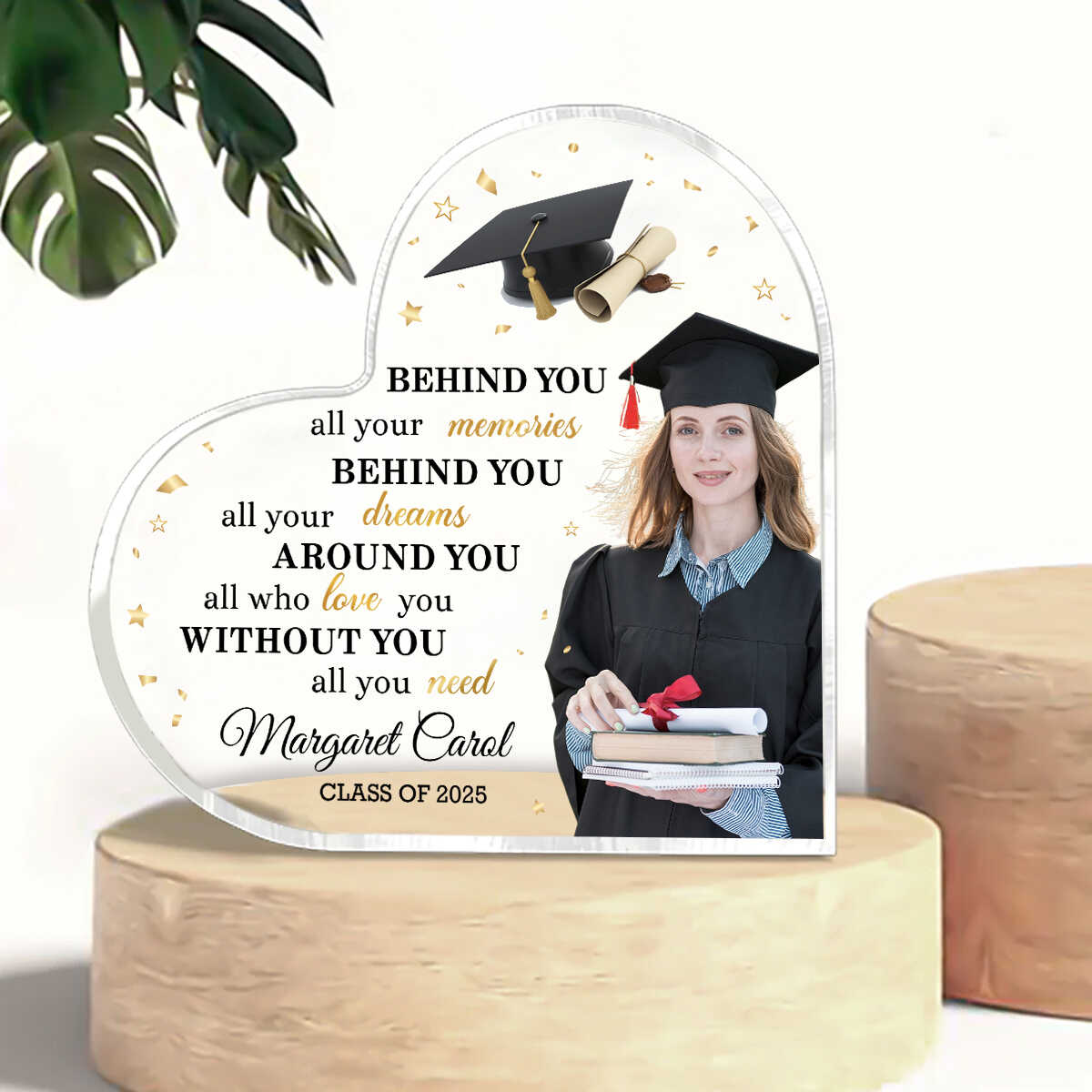 Personalized Graduation Heart Acrylic Plaque, Graduation Gift For Her, Him, College Graduation Gift, High School Graduation Gift