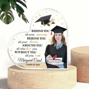 Personalized Graduation Heart Acrylic Plaque, Graduation Gift For Her, Him, College Graduation Gift, High School Graduation Gift