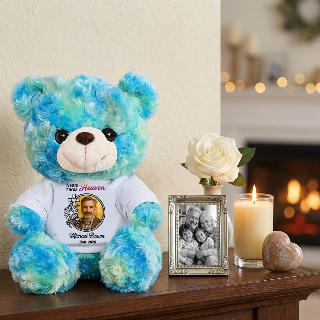 Hug From Heaven Memorial Christian- Personalized Memorial Teddy Bear
