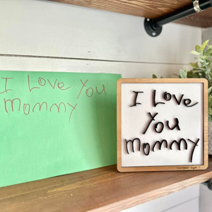 Handwriting Gift, I love you Sign, Handwriting Gift from Child, Mothers Day Gift, Gifts for Mom