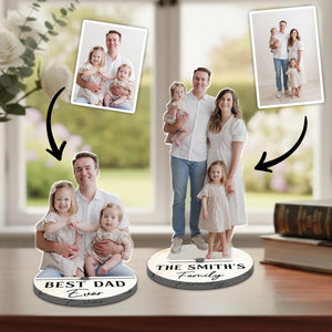 Custom Mother's day Photo Acrylic Spinning Standee: Gifts for Mom Dad, Gift from Daughter Son, Grandparent Gifts, Personalized Text Base
