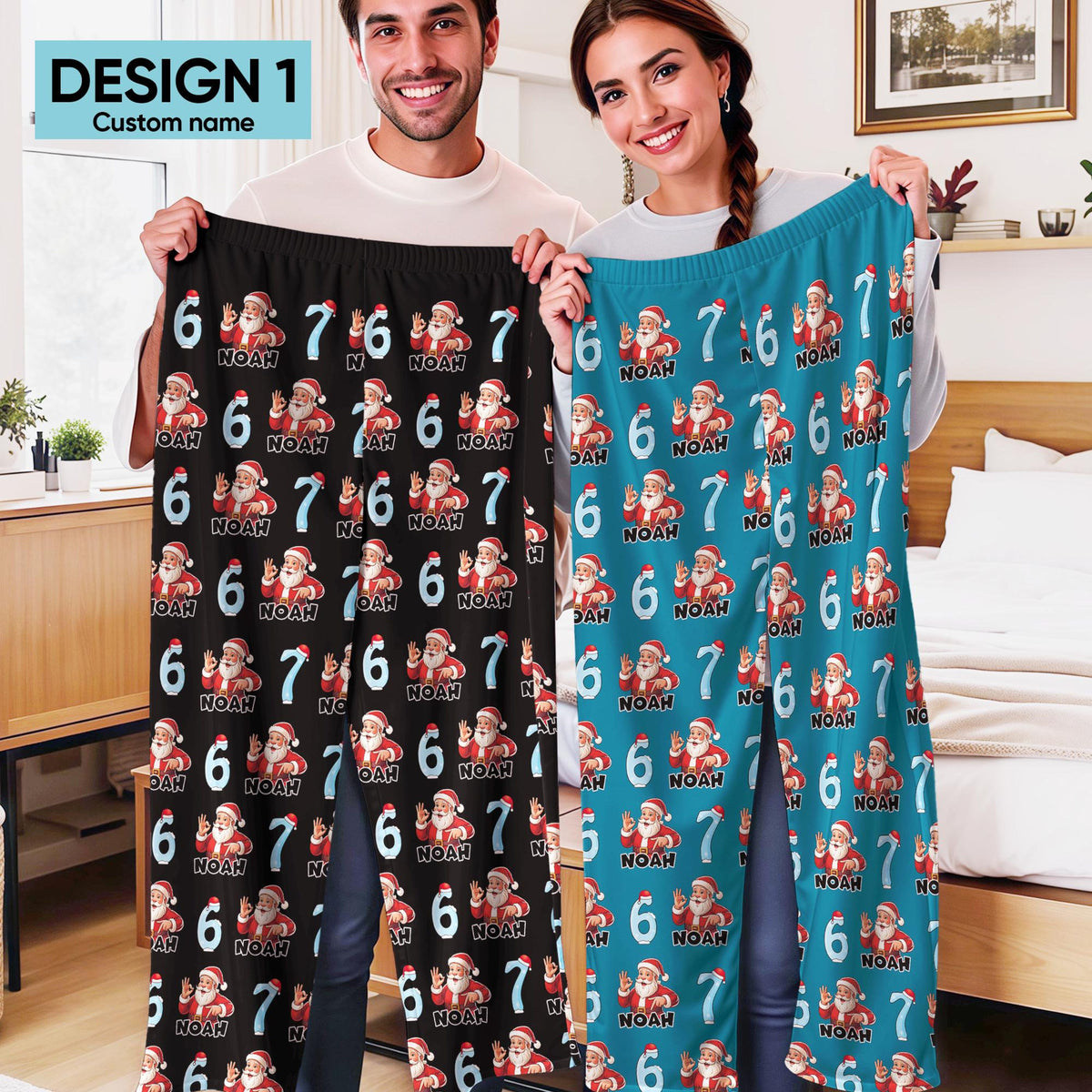 Personalized 67 Meme Pajamas, Custom Face Christmas Pajama Pants