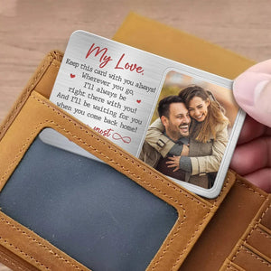 Keep This Card With You Always - Personalized Wallet Insert Card - Gift For Couple, Anniversary Gift, Valentine's Day Gift