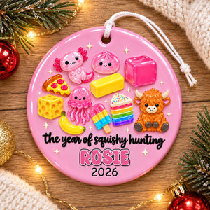 The Year of Squishy Dumpling Cute Characters- Personalized Ceramic Ornament