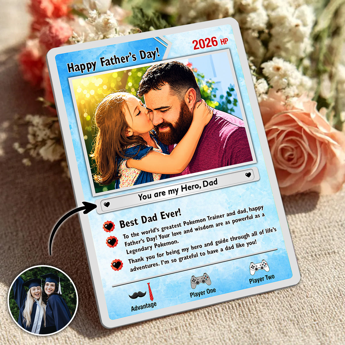 Happy Father's Day Trading Card - Personalized Poke Card