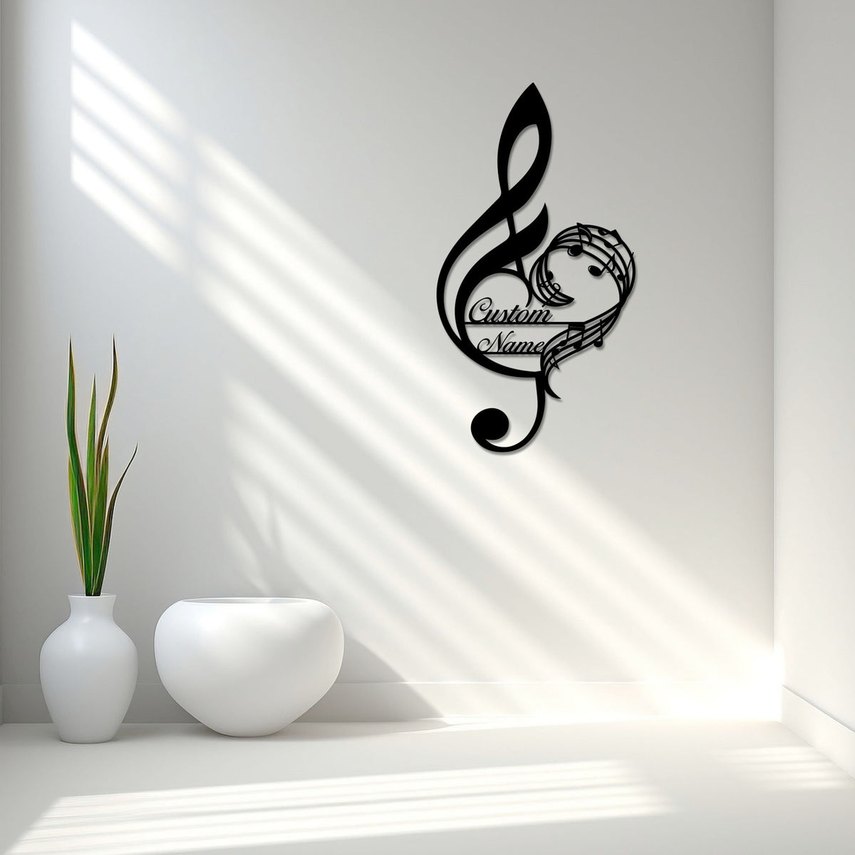 Personalized Music Notes Metal Wall Art, Musician Name Sign, Customized Gift for Musician, Music Teacher Gift, Music Lover Gift