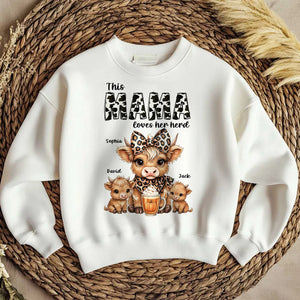 This Mama Grandma Loves Her Herds Personalized Apparel - Cozy Fall Vibe Gift For Grandma, Mother