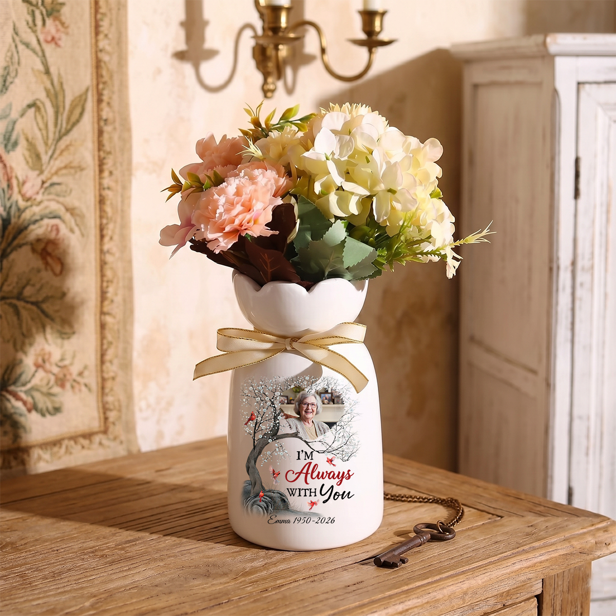 Always With You Personalized Ribbon Tie Flower Vase 3_88aa453e-f55e-49a7-84a4-7d4c0a076734.png