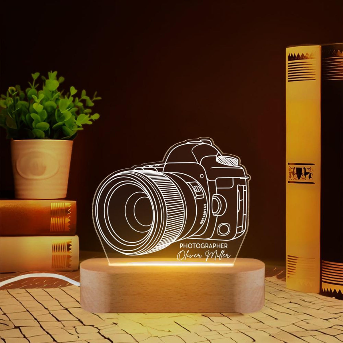 Personalized Photographer Camera Night Light, Custom Photography Lover Gift, Photographer Desk Lamp, Camera Led Light Gift,Photographer Gift