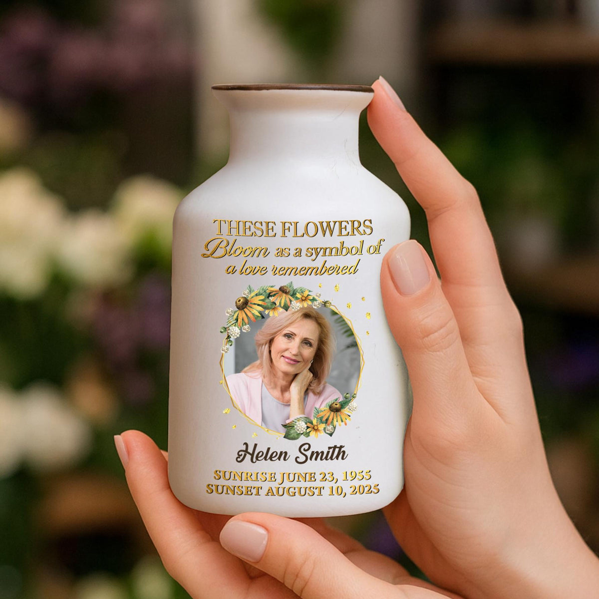 Siblings Different Flowers Vase, Personalized Ceramic Flower Vase, Custom Birth Flowers Family Gift, Sister Brother Keepsake