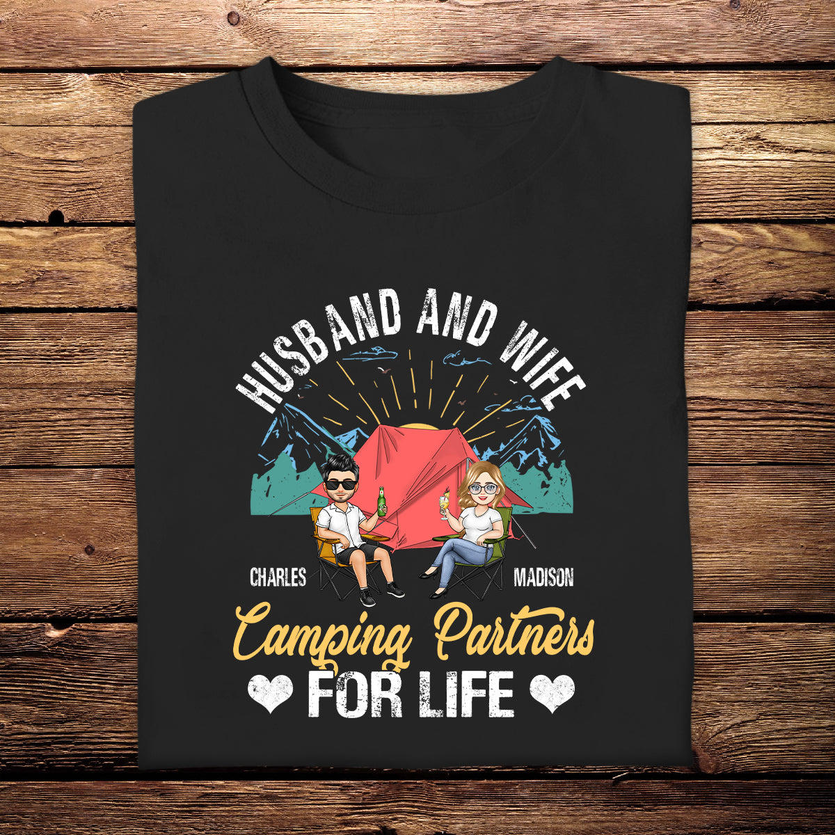 Camping Partners For Life - Personalized Apparel - Gift For Couple, Camping, Summer