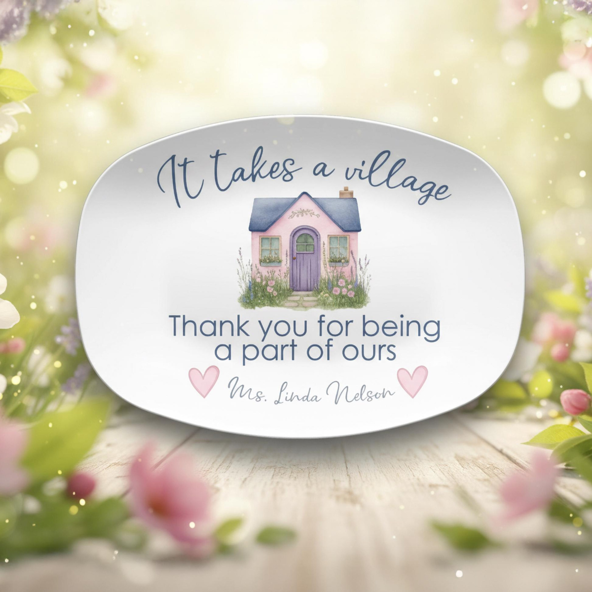 Neighbor Gift Platter Personalized Thank You Gift, Custom Serving Dish, New Neighbor Housewarming, Appreciation Plate