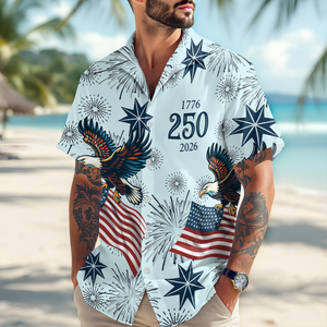 USA 250 Anniversary Eagle 1776-2026 Hawaii Shirt