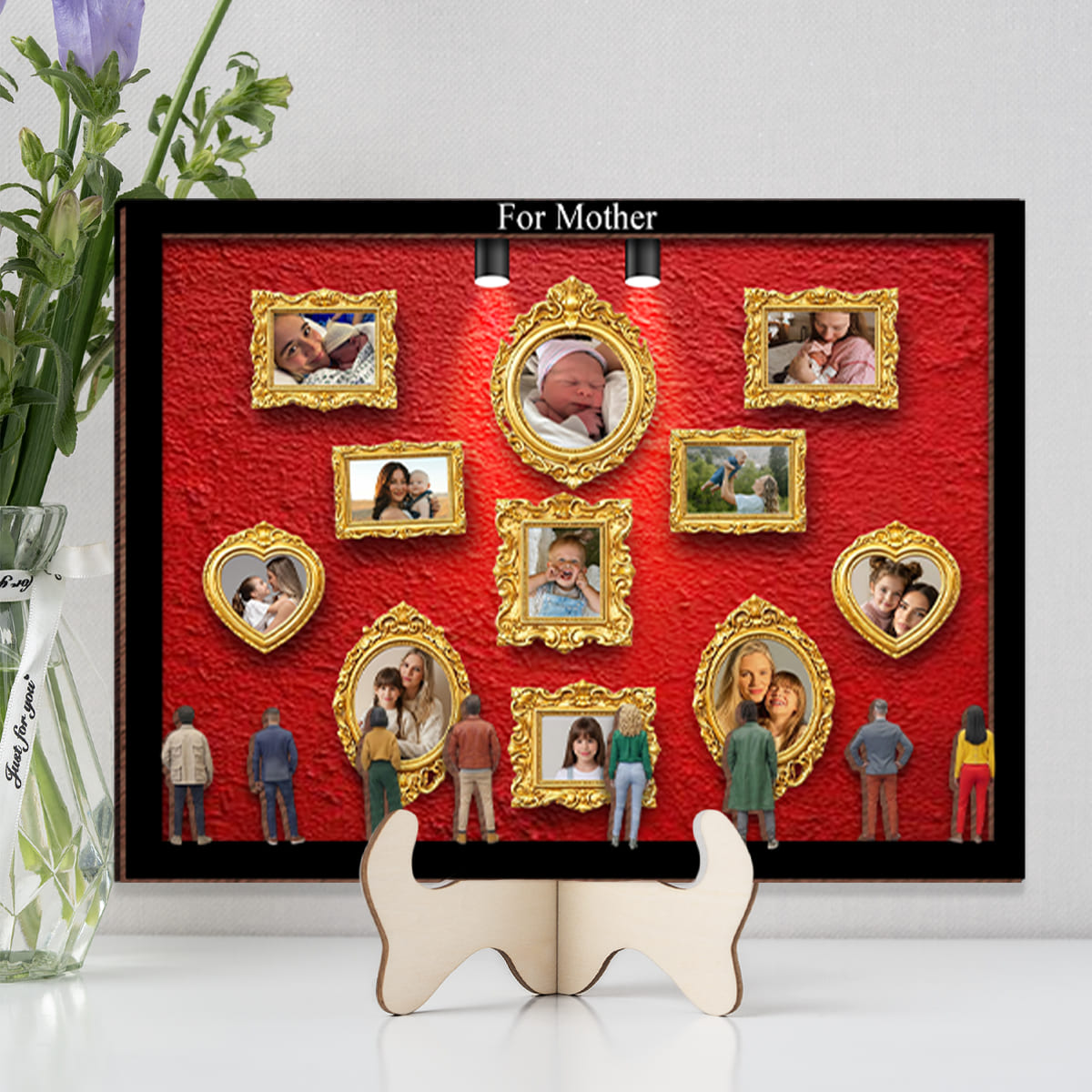 Personalized Grandma's Memory Museum Photo Frame Mini Museum Frame Box,Mother's Day Gift,Gift for Mom & Grandma