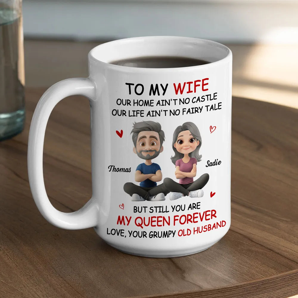 My Wife My Queen Forever - Personalized Mug - Valentine's Day Gift For Couple
