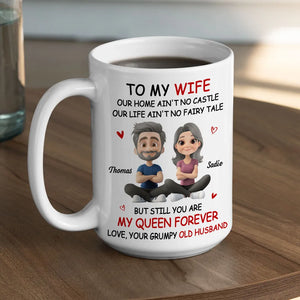 My Wife My Queen Forever - Personalized Mug - Valentine's Day Gift For Couple