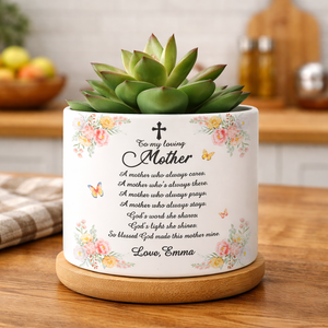 God Made This Mother Mine - Personalized Plant Pot & Vase - Gift For Mom, Mother's Day, Birthday Gift