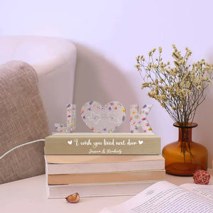 I Wish We Lived Closer Custom Acrylic Letters - Personalized 3D LED Night Light - Long Distance Gift For Friends, Besties