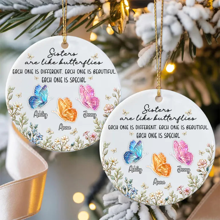 You Make Life Softer Besties Forever Linked Together Ornament - Real 3D Raised Ornament