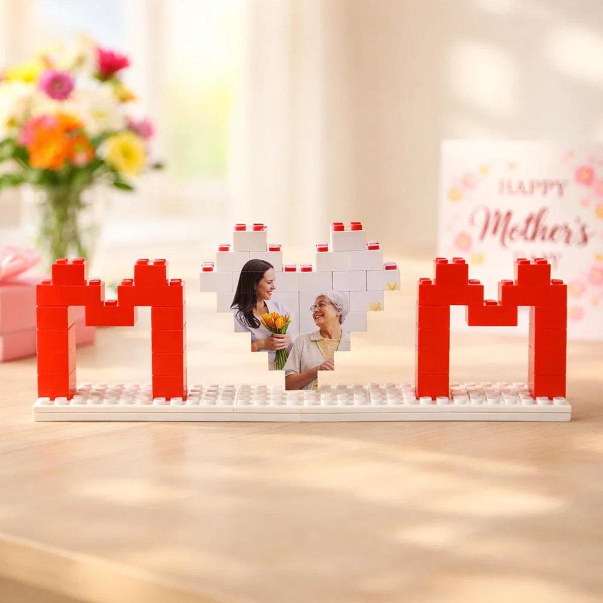 Personalized Building Blocks Puzzle, Photo Puzzle, Mom Photo Block Puzzle, Mother's Day Gift, Gift For Mom