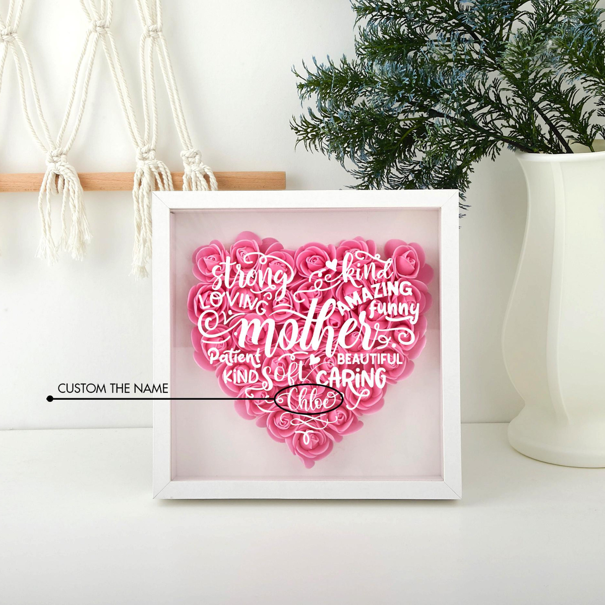 Mother Appreciation - Custom Flower Frame Box - Gift For Mom, Mother's Day Gift