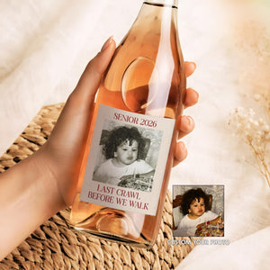 Custom Graduation Wine Label Gift, Personalized Photo Champagne Label, Graduation Party Favor, Class of 2026 Graduation Gift