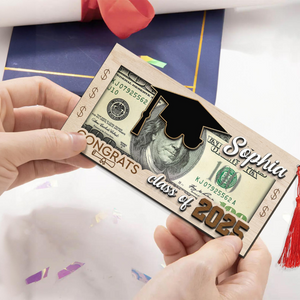 Personalized Graduation Money Gift Holder, Custom Gift For Graduation, Gift For 2025, Graduation Cash Holder, Class of 2025 Gift