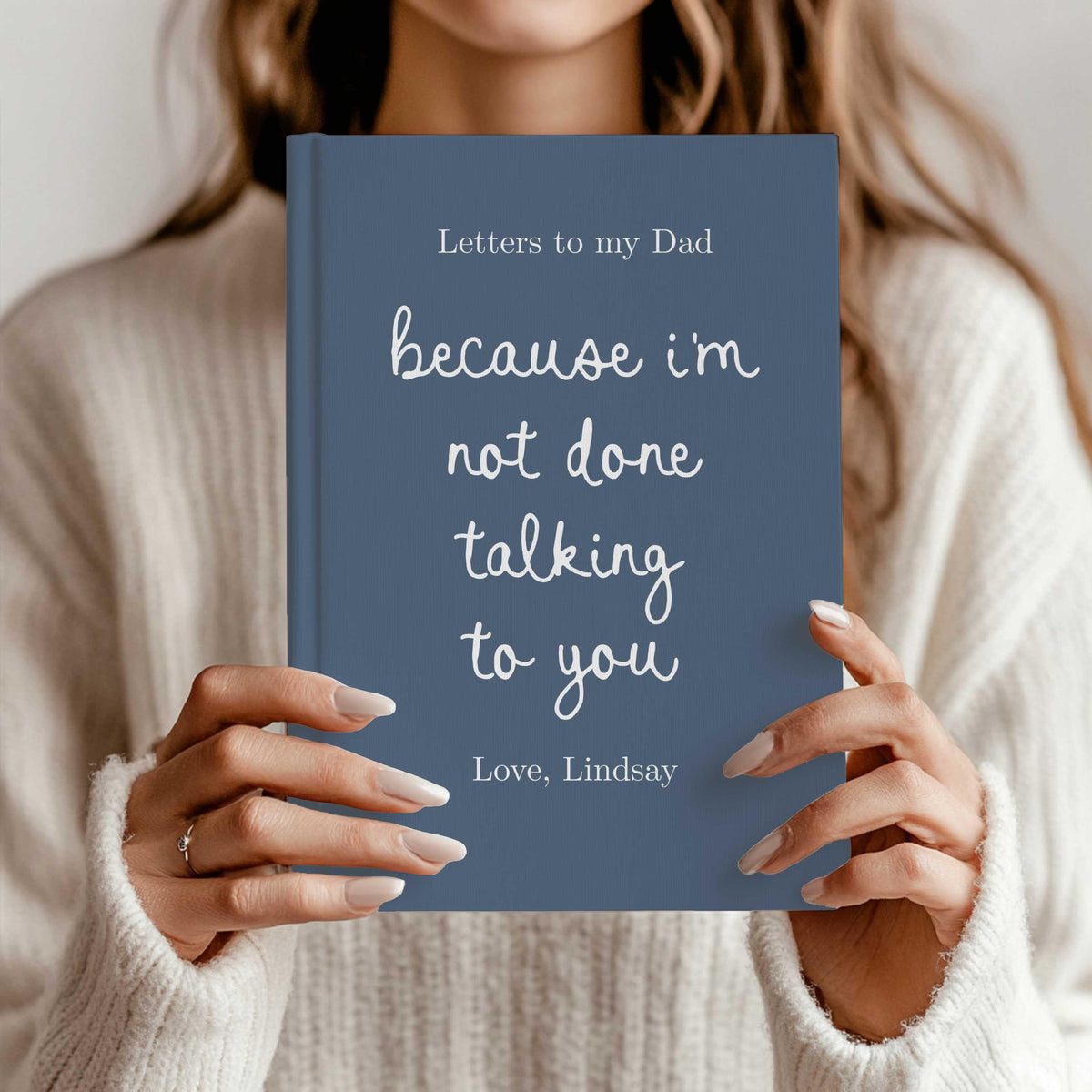 Letters to My Dad Grief Journal, Personalized Loss of Father Gift, Custom Memorial Keepsake In Loving Memory Hardcover