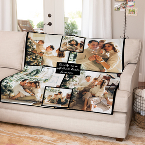 Custom Picture Text Blanket, Repair Picture Photo, Personalized Anniversary Wedding Photo Collage Name Blanket Gift for Her Him