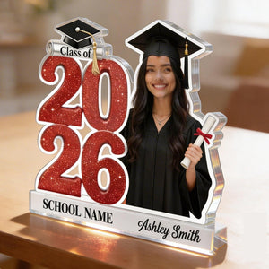 Custom Photo Graduation Acrylic Plaque, Class of 2026 Photo Gift Personalized Grad Keepsake