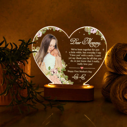 New Mom Personalized Night Light, First Mothers Day Gift For Mom, Mom Custom Night Light, New Mom Gifts