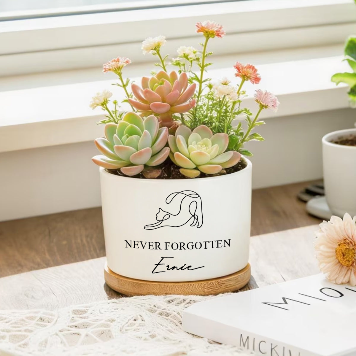 Personalized Pet Memorial Planter, Dog Loss Remembrance Gift, Custom Pet Flower Pot