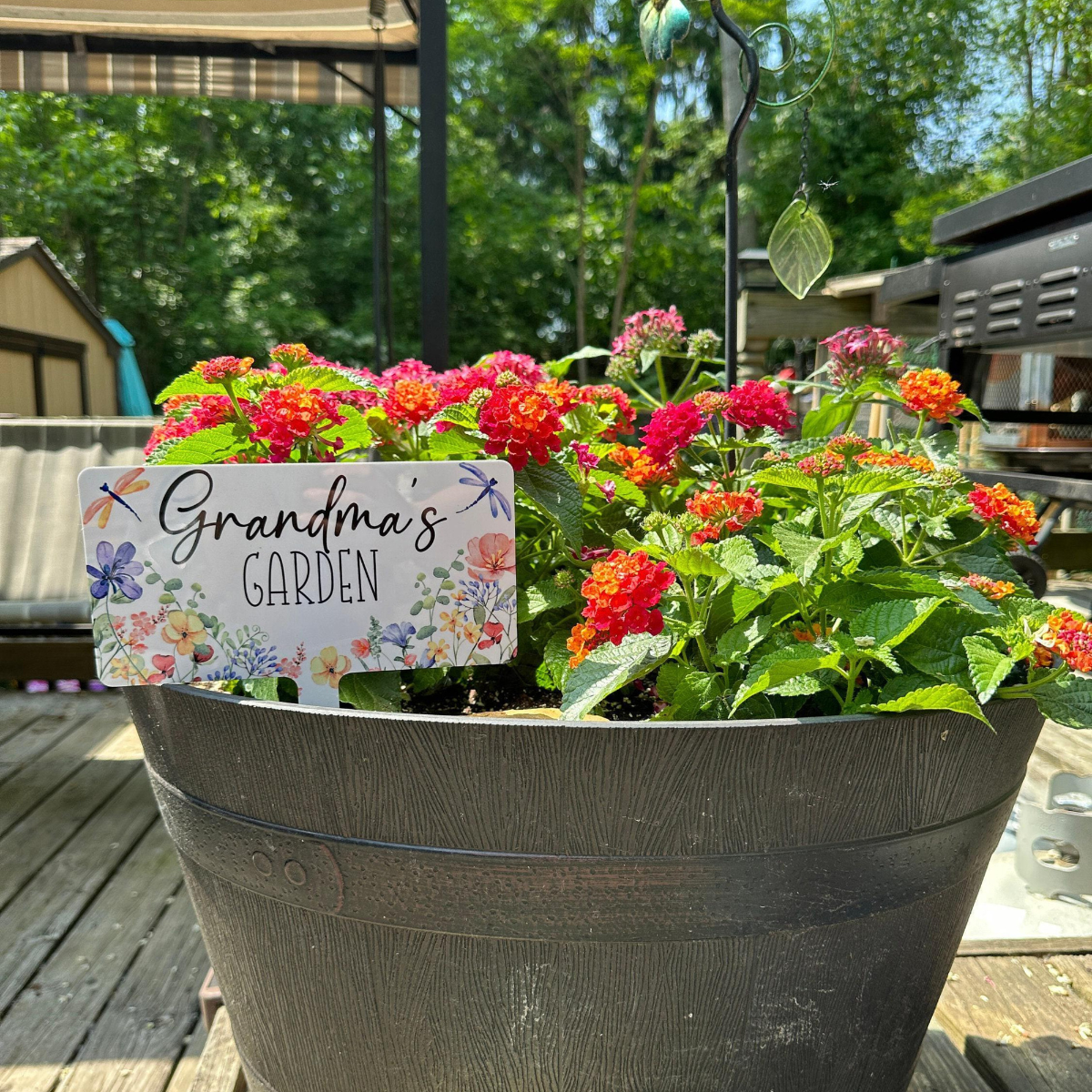 Garden Sign Personalized, Metal Garden Sign Custom, Grandmas Garden Sign with Stakes, Garden Decor Signs, Flower Garden Sign Personalized