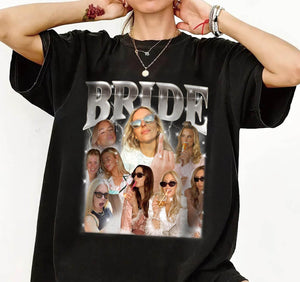 Bootleg Bride Shirt, Team Bride Graphic Tee, Custom Photo Collage Bachelorette Party T-Shirt, Wedding Gift, Bridal Shower Outfit, Gift for Bride
